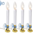 4E’s Novelty 4 Pack Dusk to Dawn Electric Window Candles – Plug-in Auto Sensor Brass Base