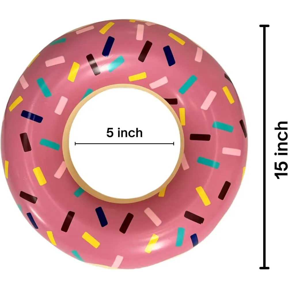 4 Pack Mini Inflatable Donuts for Party Decorations, 15 Inch Blow-up Donut Inflatables for Birthday Party Supplies & Props by 4E's Novelty