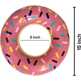 4 Pack Mini Inflatable Donuts for Party Decorations, 15 Inch Blow-up Donut Inflatables for Birthday Party Supplies & Props by 4E's Novelty