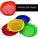 4E’s Novelty 4 Pack Sand Sifter – 8.75’’ Sandbox Toys for Kids Durable Beach Rock Strainers