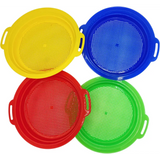 4E’s Novelty 4 Pack Sand Sifter – 8.75’’ Sandbox Toys for Kids Durable Beach Rock Strainers