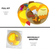 4E’s Novelty 4 Pack Turkey Plate Craft for Kids - Fall Thanksgiving Arts and Crafts for Kids Ages 3-12 Fun DIY