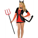 4E’s Novelty 44’’ Devil Pitchfork Costume Accessories for Women Adult & Kids Collapsible Plastic Red Devil Pitchfork