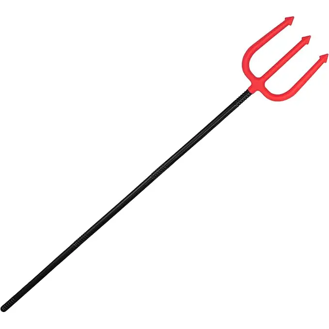 4E’s Novelty 44’’ Devil Pitchfork Costume Accessories for Women Adult & Kids Collapsible Plastic Red Devil Pitchfork