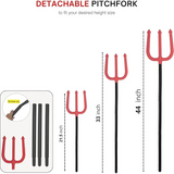 4E’s Novelty 44’’ Devil Pitchfork Costume Accessories for Women Adult & Kids Collapsible Plastic Red Devil Pitchfork