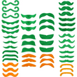 4E’s Novelty 48-Pack St. Patrick’s Day Mustache Set – Fun Green & Orange Self-Adhesive Accessories