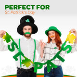 4E’s Novelty 48-Pack St. Patrick’s Day Mustache Set – Fun Green & Orange Self-Adhesive Accessories