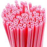 4E’s Novelty 50-Pcs Pink Heart Straws & Doilies – Perfect for Valentines & Wedding Decorations