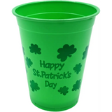 4E’s Novelty 50 Pcs St. Patrick’s Day Party Cups – Shamrock 16 Oz Disposable Plastic Cups for Events