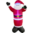 4E’s Novelty 5ft Inflatable Santa Claus Outdoor Decoration with LED Lights - Christmas Blow Up Yard Decor