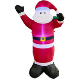 4E’s Novelty 5ft Inflatable Santa Claus Outdoor Decoration with LED Lights - Christmas Blow Up Yard Decor