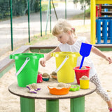 4E’s Novelty 6 Pack Beach Buckets with Shovels – 7.5’’ Sand Pails & Shovels for Kids’ Outdoor Play