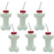 4E’s Novelty 6 Pack Dog Bone Cups with Straws – 14oz Bone Shaped Cups for Dog Themed Parties - Party Favors