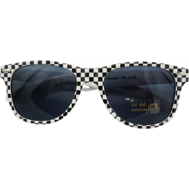 Checkered Sunglasses for Men, Women, and Kids - Includes 6 pcs Sunglasses, Perfect Race Car Party Favors