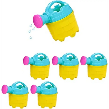 4E’s Novelty 6 Pack Mini Watering Cans for Kids – Fun Beach & Garden Toys for Toddlers