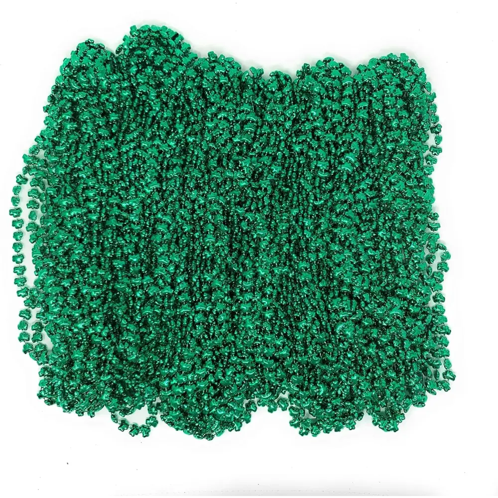 4E’s Novelty 72-Pack St. Patrick’s Day Beads Necklace – Shamrock Green Party Favors