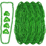 4E’s Novelty 72-Pack St. Patrick’s Day Beads Necklace – Shamrock Green Party Favors