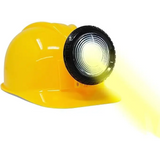 4E’s Novelty Adjustable Yellow Construction Worker Hard Hat with LED Light for All Ages