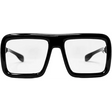 4E’s Novelty Black Oversized Glasses - Clear Lens Non-Prescription Fashion Eyewear for Adults & Kids