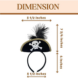 4E’s Novelty Black Pirate Headband for Women & Girls - Pirate Headband with Skull & Feather Pirate Hat Perfect Pirate