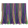 4E’s Novelty Bulk 72 Mardi Gras Bead Necklaces – 33’’ Long 7mm Thick Party Favors
