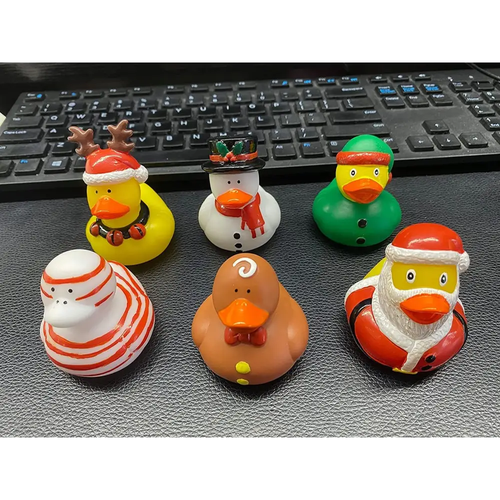 4E’s Novelty Christmas Advent Calendar 2024 – 24 Christmas Rubber Ducks for a Fun Countdown!