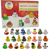 4E’s Novelty Christmas Advent Calendar 2024 – 24 Christmas Rubber Ducks for a Fun Countdown!