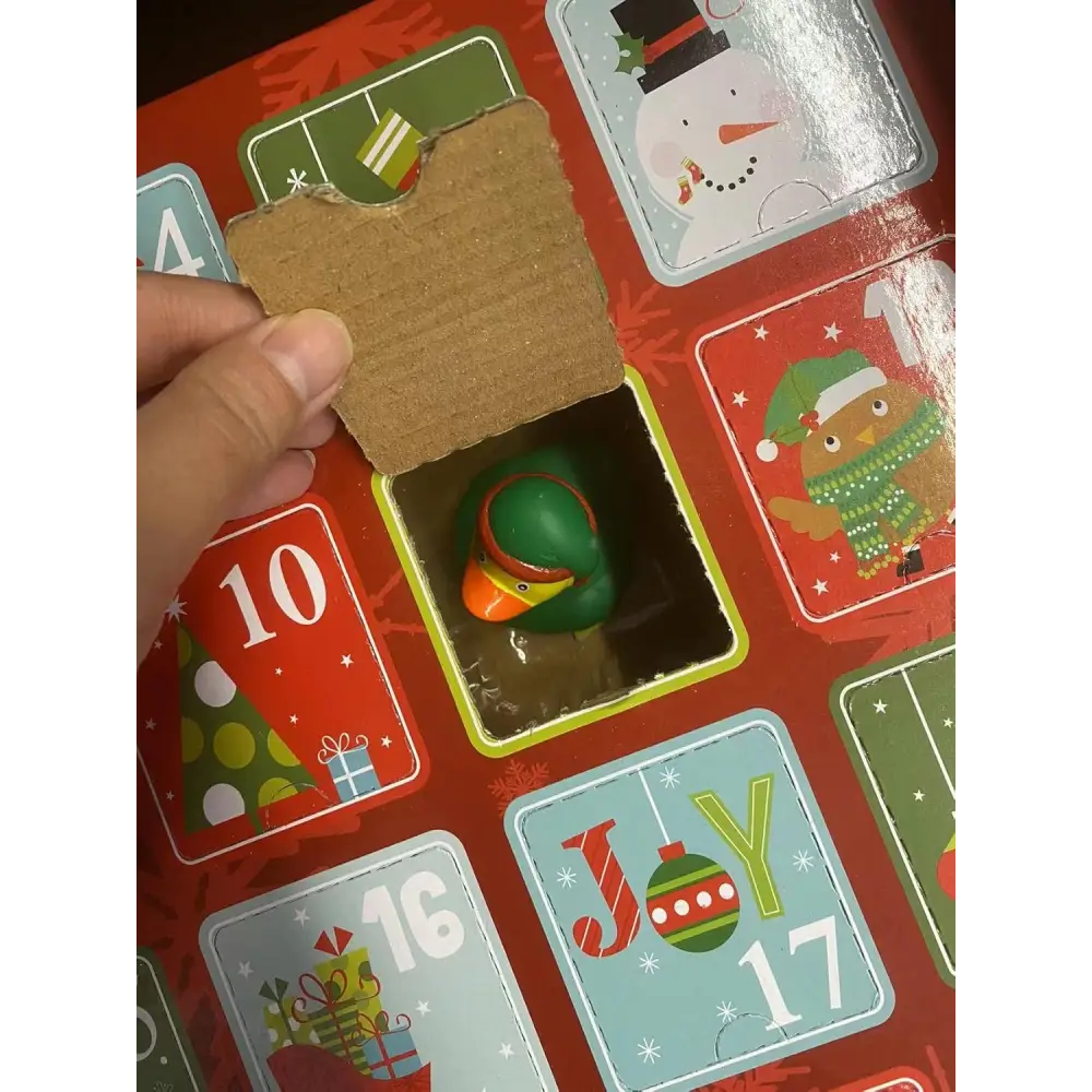 4E’s Novelty Christmas Advent Calendar 2024 – 24 Christmas Rubber Ducks for a Fun Countdown!