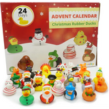 4E’s Novelty Christmas Advent Calendar 2024 – 24 Christmas Rubber Ducks for a Fun Countdown!
