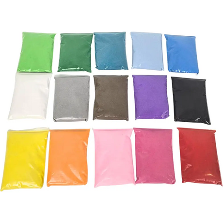 4e’s Novelty Colored Craft Sand – 15 Vibrant Colors 12 lbs Bulk – Non-Toxic Fine Grain – Great for Sand Art Diy Crafts