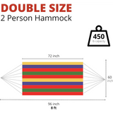 4E’s Novelty Cotton Double Hammock – Portable Durable and Perfect for Outdoor Relaxation