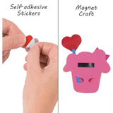 4E’s Novelty DIY Foam Cupcake & Heart Craft Kit – 12-Pack Valentine Crafts for Kids’ Classroom