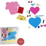 4E’s Novelty DIY Foam Cupcake & Heart Craft Kit – 12-Pack Valentine Crafts for Kids’ Classroom