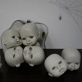 4E’s Novelty Doll Heads Halloween Decorations 12 Pcs Baby Doll Heads in Mesh Bag 3.5’’ Baby Doll Heads for Halloween