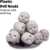 4E’s Novelty Doll Heads Halloween Decorations 12 Pcs Baby Doll Heads in Mesh Bag 3.5’’ Baby Doll Heads for Halloween