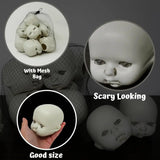 4E’s Novelty Doll Heads Halloween Decorations 12 Pcs Baby Doll Heads in Mesh Bag 3.5’’ Baby Doll Heads for Halloween