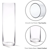 4E’s Novelty Elegant Glass Cylinder Vases Set – Perfect for Home Decor Events & Weddings