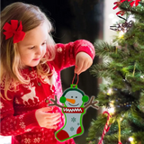 4E’s Novelty Foam Christmas Snowman Stocking Ornament Craft (12 Pack) - Christmas Crafts for Kids DIY Stocking Ornament