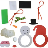 4E’s Novelty Foam Snowflake Picture Frame Craft (12 Pack) - Fun Christmas DIY Picture Frames Craft Kit Individually