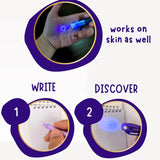 4E’s Novelty Fun Pens for Kids – 12 Magic UV Light Pens Notebooks & Goodie Bags for Spy Adventures - Party Favors