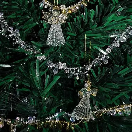 4E’s Novelty Glass Angel Ornaments for Christmas Tree (Set of 12) – Elegant Mini Angels Decor