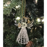 4E’s Novelty Glass Angel Ornaments for Christmas Tree (Set of 12) – Elegant Mini Angels Decor