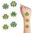 4E’s Novelty Glitter Shamrock Tattoos – 24 Pack St. Patrick’s Day Party Accessories for Kids & Adults