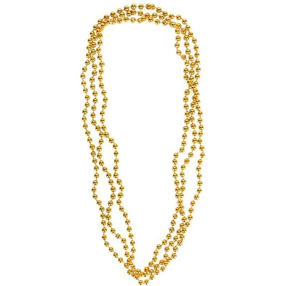 4E’s Novelty Gold Beads Necklaces – 72 Pack Bulk Mardi Gras Party Favors & Parade Accessories - Costumes & Accessories