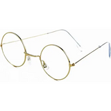 4E’s Novelty Gold Round Glasses – Old Man Granny Glasses for Kids’ 100th Day of School Costume - Costume Accessories