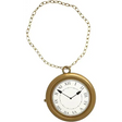 4E’s Novelty Jumbo Clock Necklace - 8’’ Large Gold Clock for White Rabbit Alice in Wonderland Costume Prop Tea Party &