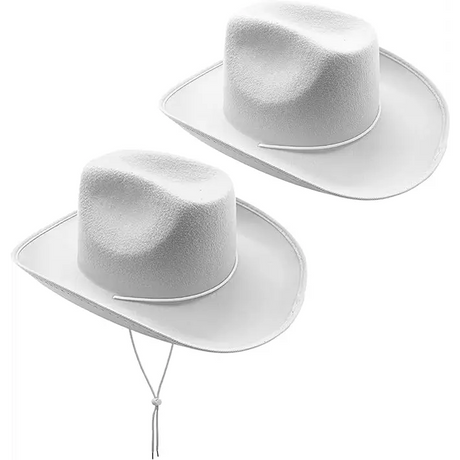4E’s Novelty Kids Cowboy Hats 4 Pack - White Cowboy Hat for Boys & Girls,Dress-Up & Costume Play