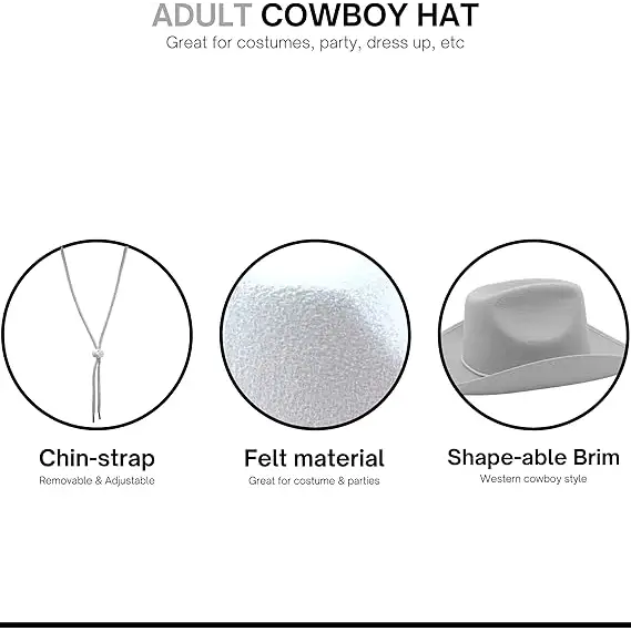 4E’s Novelty Light Blue Cowboy Hat & Heart-Shaped Sunglasses – Western Cowgirl Party Accessory - Costume Accessories