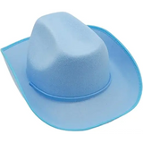 4E’s Novelty Light Blue Cowboy Hat with Heart-Shaped Glasses – Perfect for Rodeo Parties and Festivals - Costume