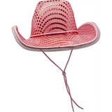 4E’s Novelty Light Up Pink Cowgirl Hat – Sequin Disco Cowgirl Hat with LED Lights for Women & Teens - Costume